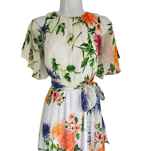 chinese dress ladies Calvin Klein Chiffon Print Mock Neck Maxi Dress Fire Multi 14 at Amazon  Women's Clothing store main image 0